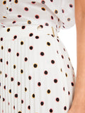 Butterfly's Diary Polka Dot Pleated Maxi Skirt <span>YC71.15W28<span>