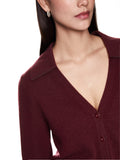 Feminine Rigour Claret V Neck Sweater <span>ZC39.12M68<span>
