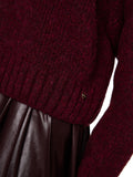 Feminine Rigour Claret Crew Sweater <span>ZC41.61M07<span>