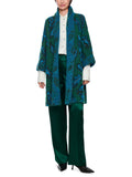 Mystic Plumage Long Knit Feather Print Coat <span>ZC11.16M63<span>