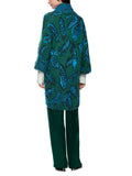 Mystic Plumage Long Knit Feather Print Coat <span>ZC11.16M63<span>