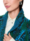 Mystic Plumage Long Knit Feather Print Coat <span>ZC11.16M63<span>