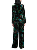 Mystic Plumage Warri Feather Print Velvet Trousers <span>ZC81.30W79<span>