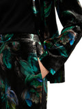 Mystic Plumage Warri Feather Print Velvet Trousers <span>ZC81.30W79<span>