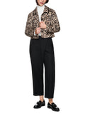 Feminine Rigour Leopard Print Box Style Jacket <span>ZC31.07J12<span>