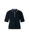Heartbreaker Navy Short Sleeve Zip Top <span>YS41.05M09<span>