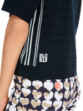 Heartbreaker Navy Short Sleeve Zip Top <span>YS41.05M09<span>