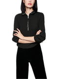 Ski is The Limit Black Zip Blouson Top <span>ZS51.19W48<span>