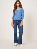 V Neck Organic Cashmere Sweater <span>100510<span>