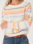 Stripe Neopolitan Organic Cashmere Sweater <span>102590<span>