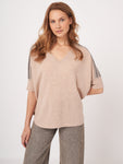 One Size Organic Cashmere Short Sleeve Sweater <span>103589<span>