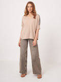 One Size Organic Cashmere Short Sleeve Sweater <span>103589<span>