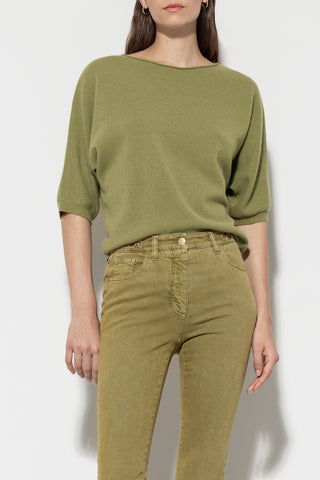 Emotional Essence Cashmere Blend Short Sleeve Sweater <span>108548<span>