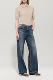 Bohemian Vibes Fine Wool/Cashmere Short Sleeve Polo Top <span> 128662<span>