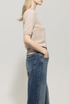 Bohemian Vibes Fine Wool/Cashmere Short Sleeve Polo Top <span> 128662<span>