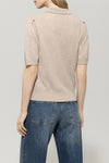 Bohemian Vibes Fine Wool/Cashmere Short Sleeve Polo Top <span> 128662<span>