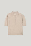 Bohemian Vibes Fine Wool/Cashmere Short Sleeve Polo Top <span> 128662<span>