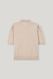 Bohemian Vibes Fine Wool/Cashmere Short Sleeve Polo Top <span> 128662<span>