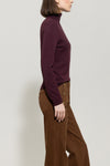 Autumn Glow Aubergine Polo Sweater <span>128723<span?