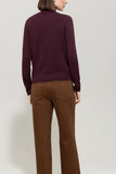 Autumn Glow Aubergine Polo Sweater <span>128723<span?
