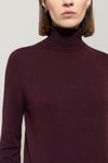 Autumn Glow Aubergine Polo Sweater <span>128723<span?