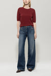 Autumn Glow Cranberry Short Sleeve Sweater <span>128724<span>
