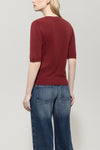 Autumn Glow Cranberry Short Sleeve Sweater <span>128724<span>