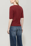 Autumn Glow Cranberry Short Sleeve Sweater <span>128724<span>