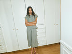 Pull On Linen Blend Straight Skirt <span>169640<span>