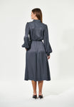 Teodora Patterned Silk Tie Dress <span>teodora1720<span>