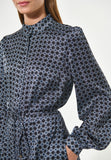 Teodora Patterned Silk Tie Dress <span>teodora1720<span>