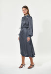 Teodora Patterned Silk Tie Dress <span>teodora1720<span>