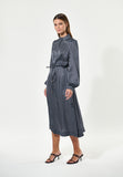 Teodora Patterned Silk Tie Dress <span>teodora1720<span>