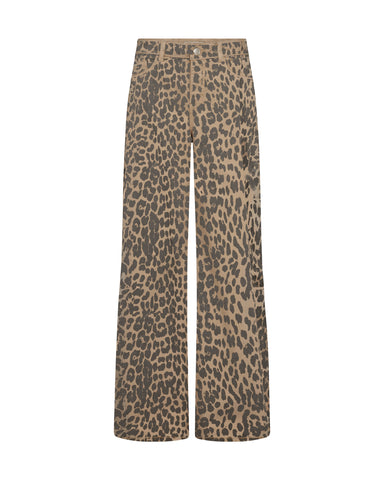 Leopard Print Wide Leg Jeans <span>172380<span>