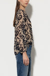 Autumn Vibes Navy/Toffee Floral Print Blouse <span>208477<span>