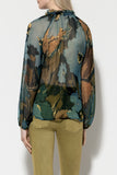 Emotional Essence Sheer Printed Silk Blouse <span>208482<span>