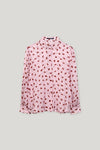 Timeless Chic Soft Pink Lips Print Blouse <span>218514<span>