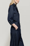 Bohemian Vibes Chambray Denim Tie Neck Blouse <span>228600<span>
