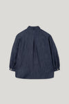 Bohemian Vibes Chambray Denim Tie Neck Blouse <span>228600<span>