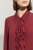 Autumn Glow Cranberry Ruffle Blouse <span>228611<span>