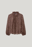 Autumn Glow Berry Print Blouse <span>228621<span>