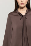 Autumn Glow Chocolate Satin Blouse <span>228626<span>
