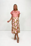 Rose Gold Satin Topped Full Skirted Dress <span>11 23181701<span>