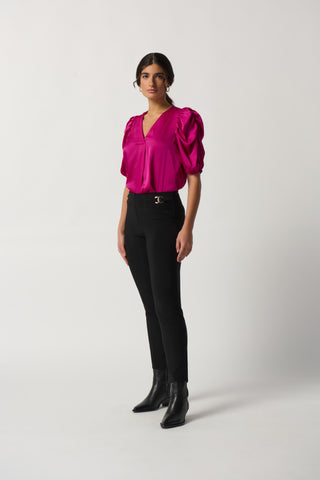 Bonded Silky Jersey Straight Leg Trouser <span>233180F24<span>