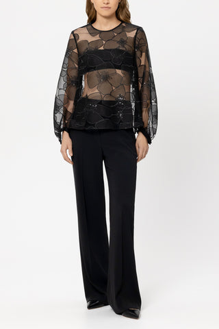 Glam Drop Sheer Floral Blouse <span>238637<span>