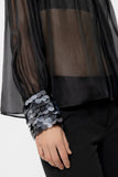 Glam Drop Sequin Cuff Blouse <span>238644<span>