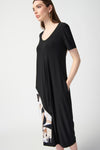 Balllon Maxi Dress With Print Detail <span>241055<span>