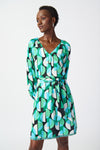 Satin Graphic Circle Print Tunic Dress <span>24162<span>