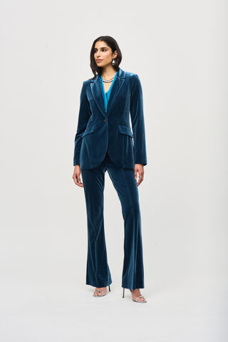 Fitted Longline Velvet Blazer <span>243286<span>