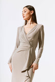 Sparkle Knit Long Sleeve Wrap Gown <span>243793<span>